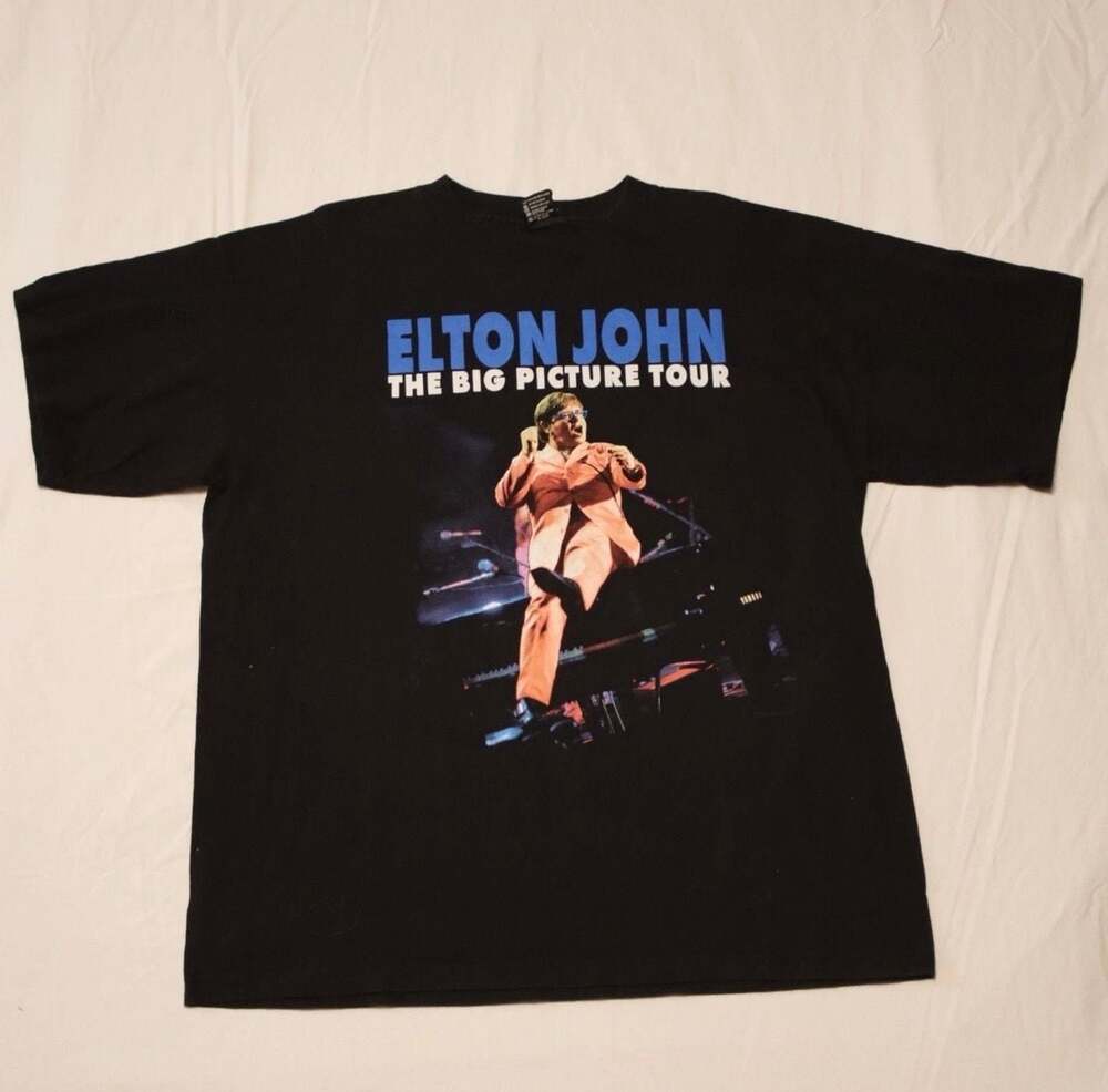 Vintage 1997 Elton John The Big Picture Tour Concert T-Shirt